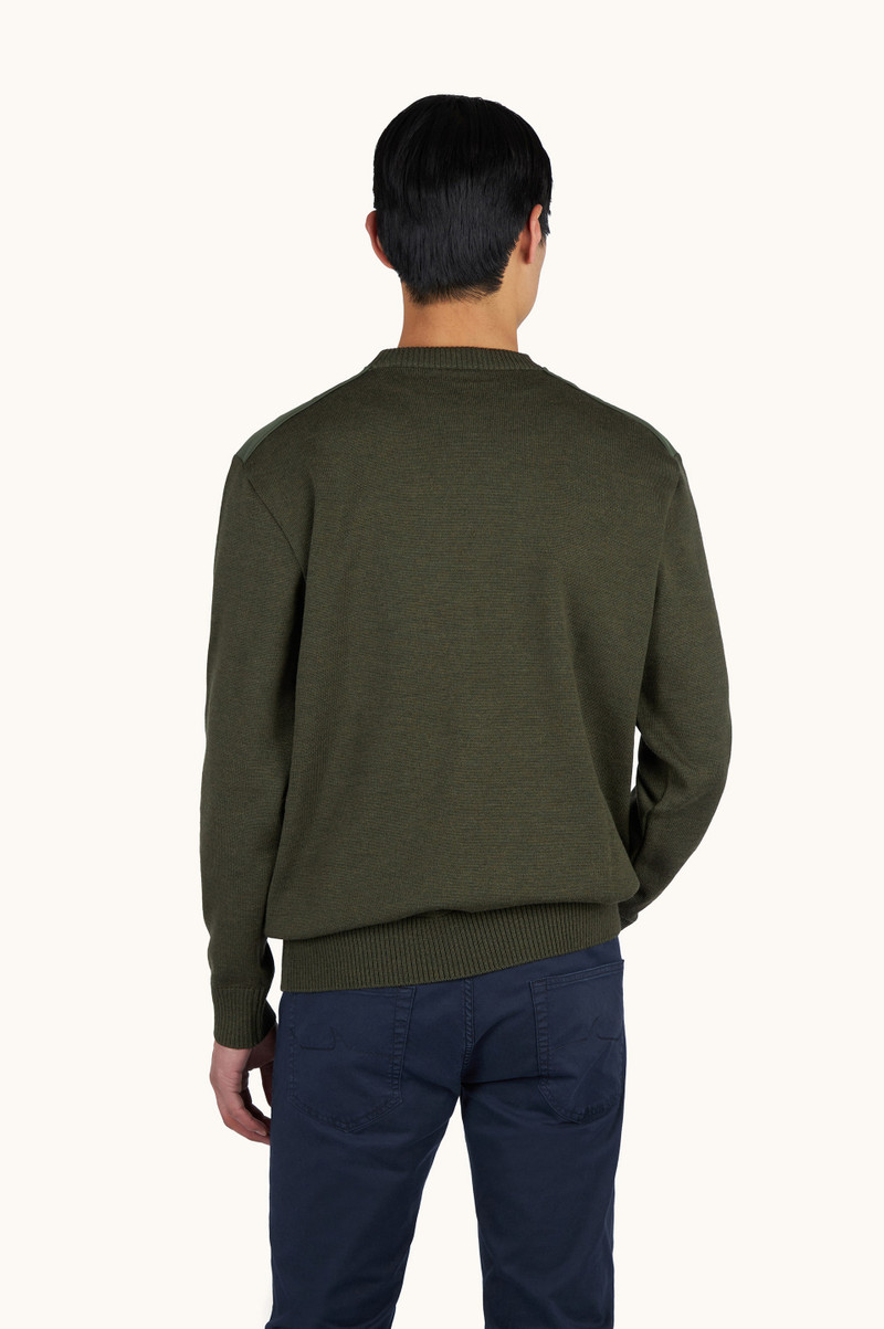 Paul & Shark SOFT COOL TOUCH WOOL CREWNECK SWEATER WITH TYPHOON® DETAILS outlook