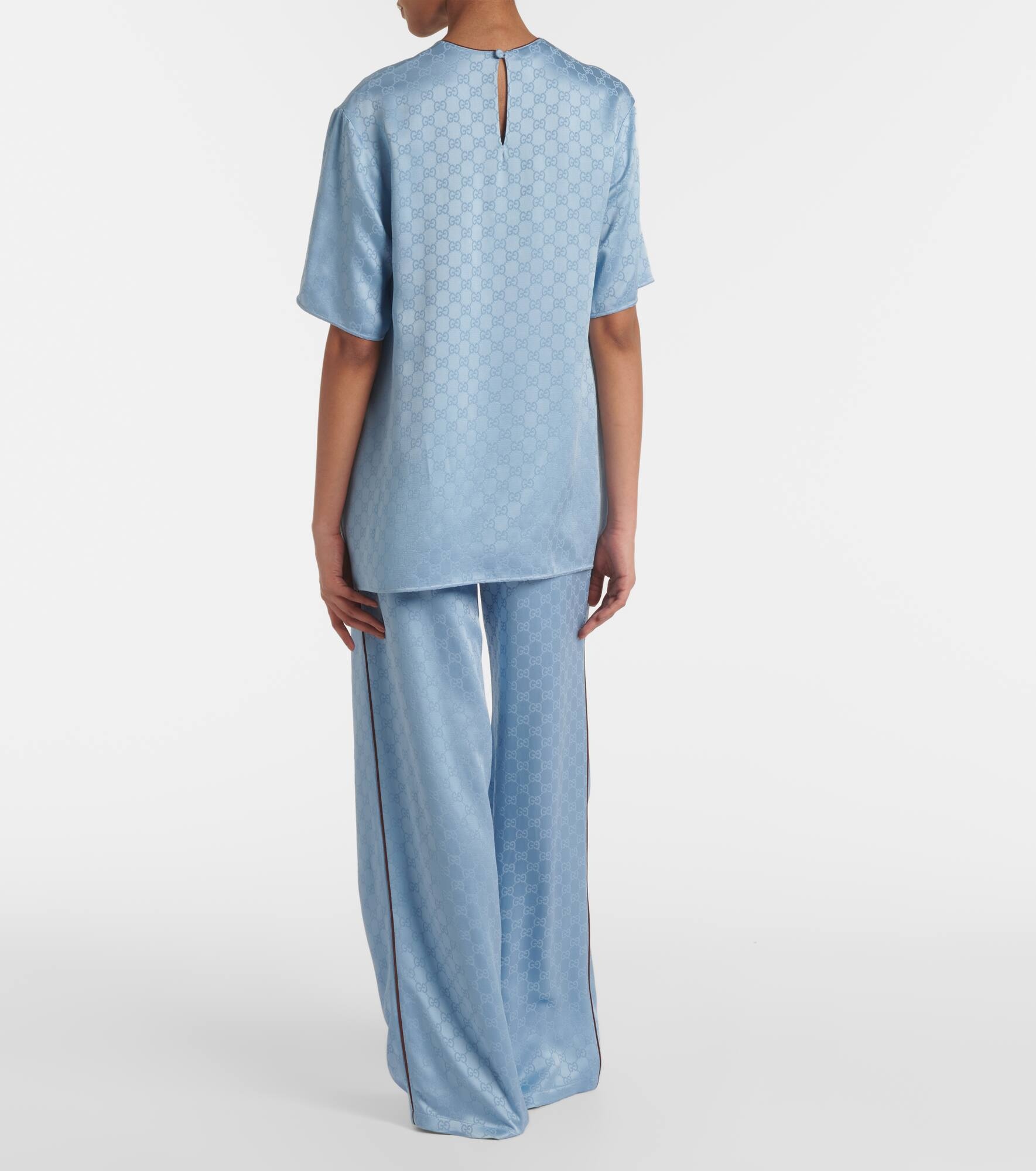 GG oversized satin top - 3