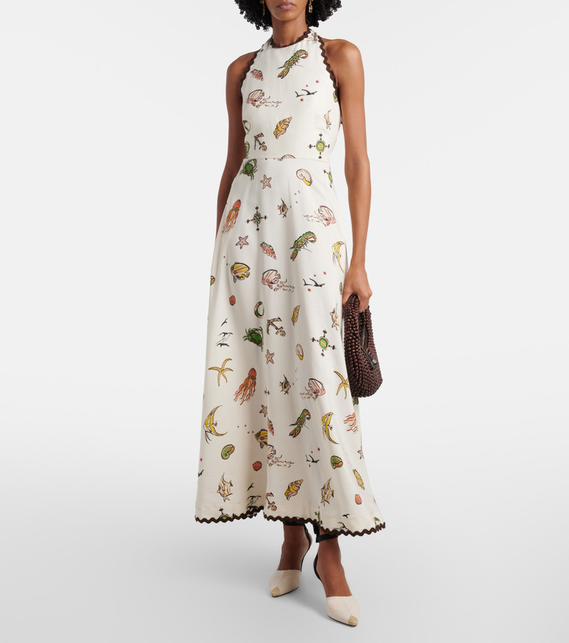 ALÉMAIS Printed halterneck midi dress outlook