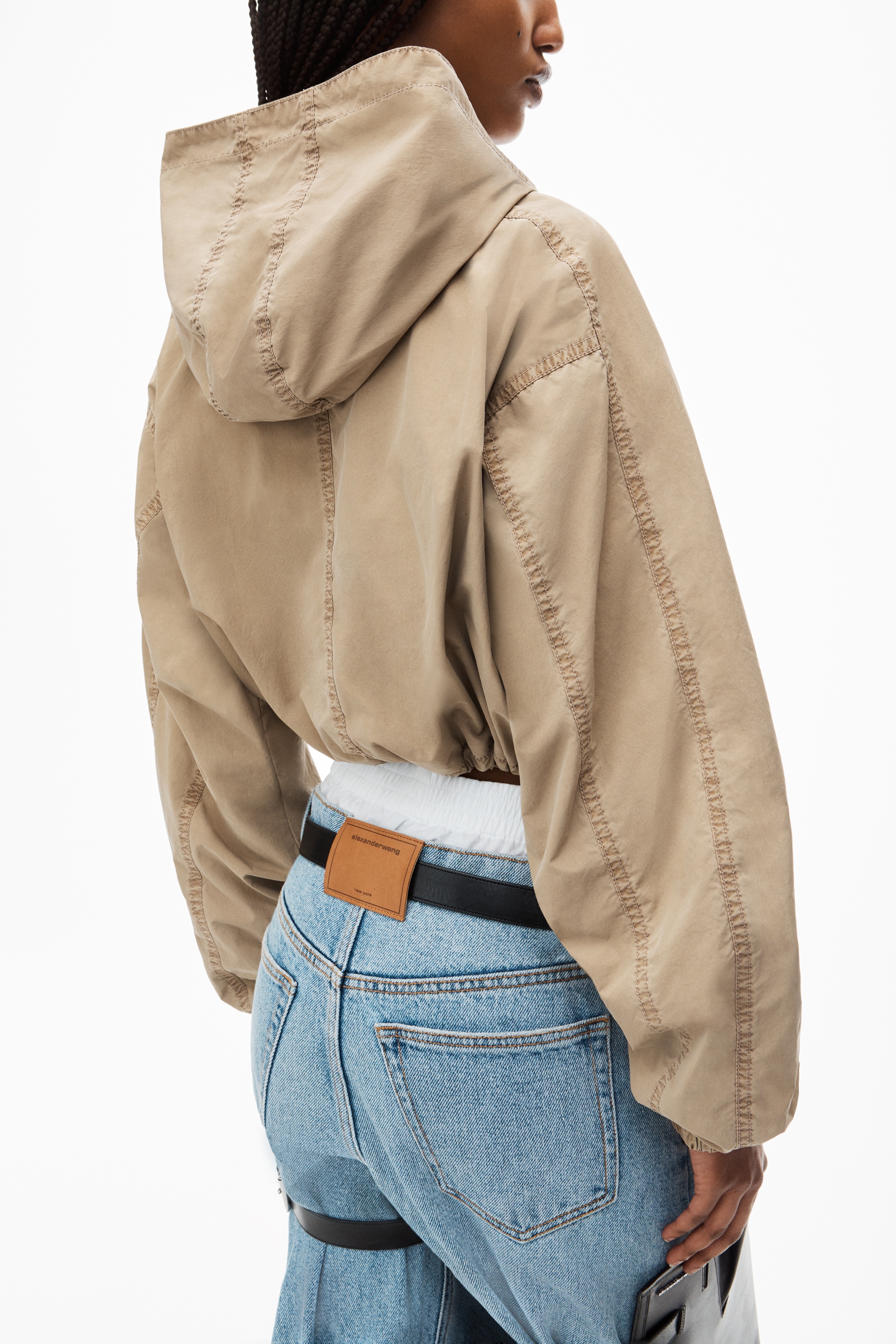 Logo Cropped Bomber Jacket - 6