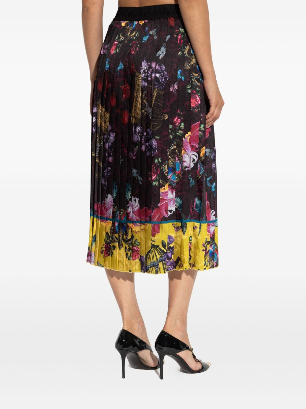 pleated floral-print midi skirt - 4