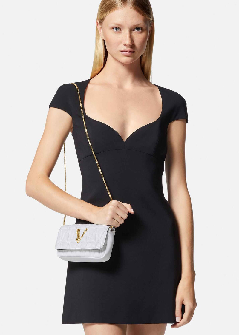 Virtus Quilted Nappa Leather Evening Bag 6