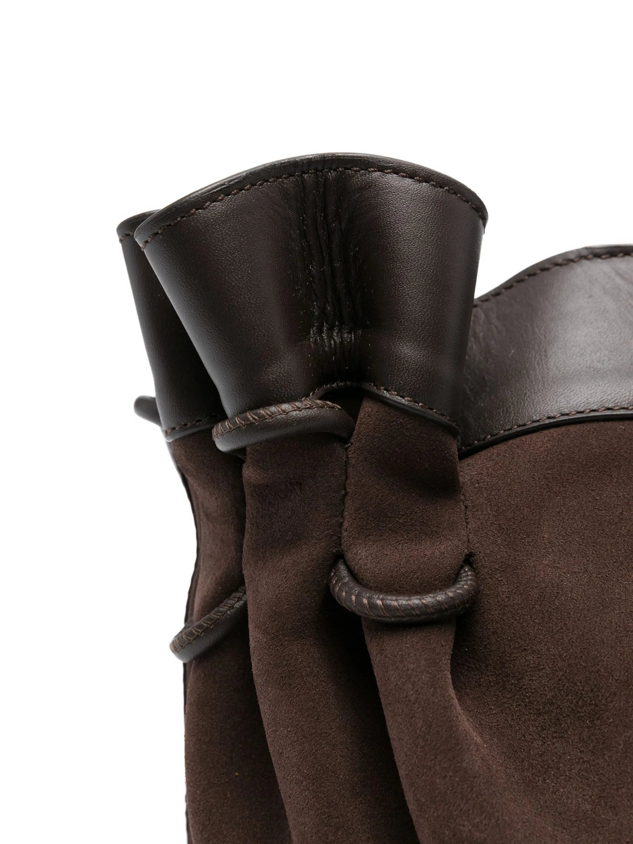 Hereu Arta Ruffled Suede Shoulder Bag - 2