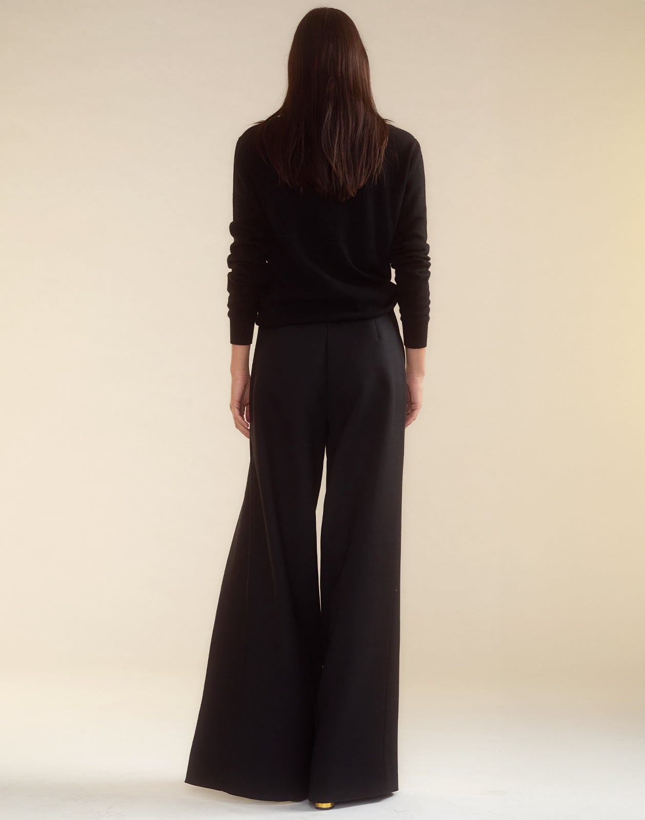 Buckle Strap Open-Leg Pants - 8