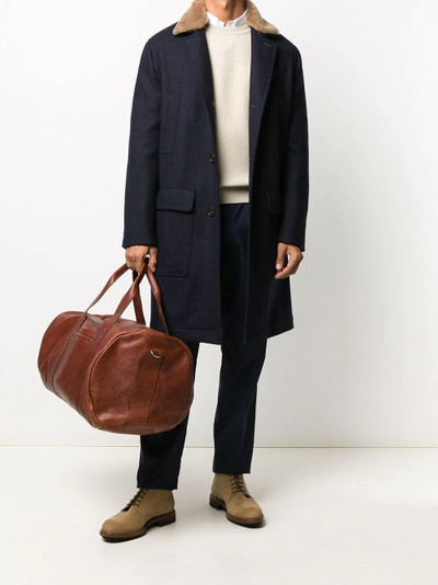 Brunello Cucinelli detachable shearling-collar coat outlook