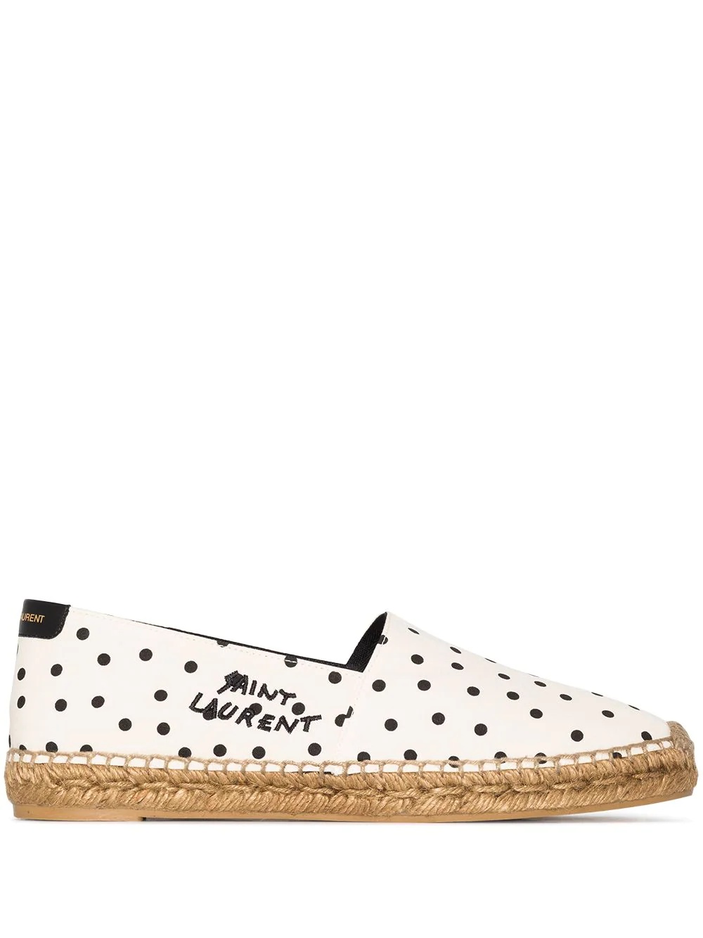 polka dot-print logo espadrilles - 1