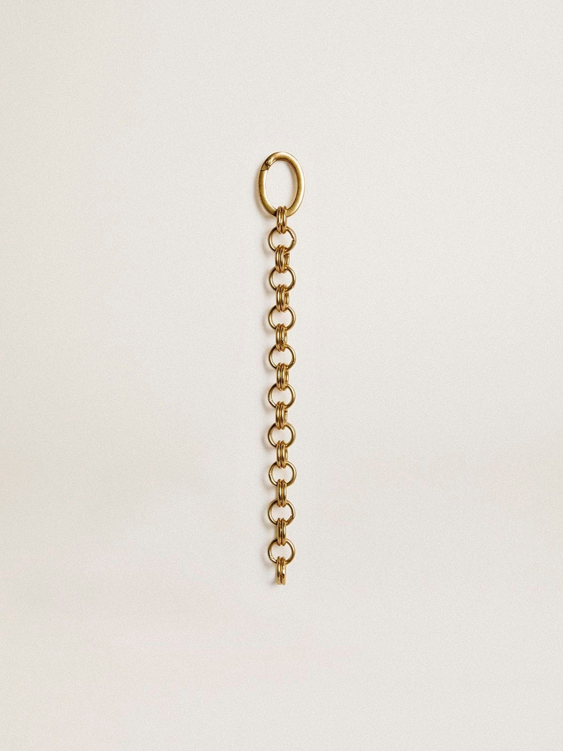 Antique gold-colored brass charm in the shape of a chain 1