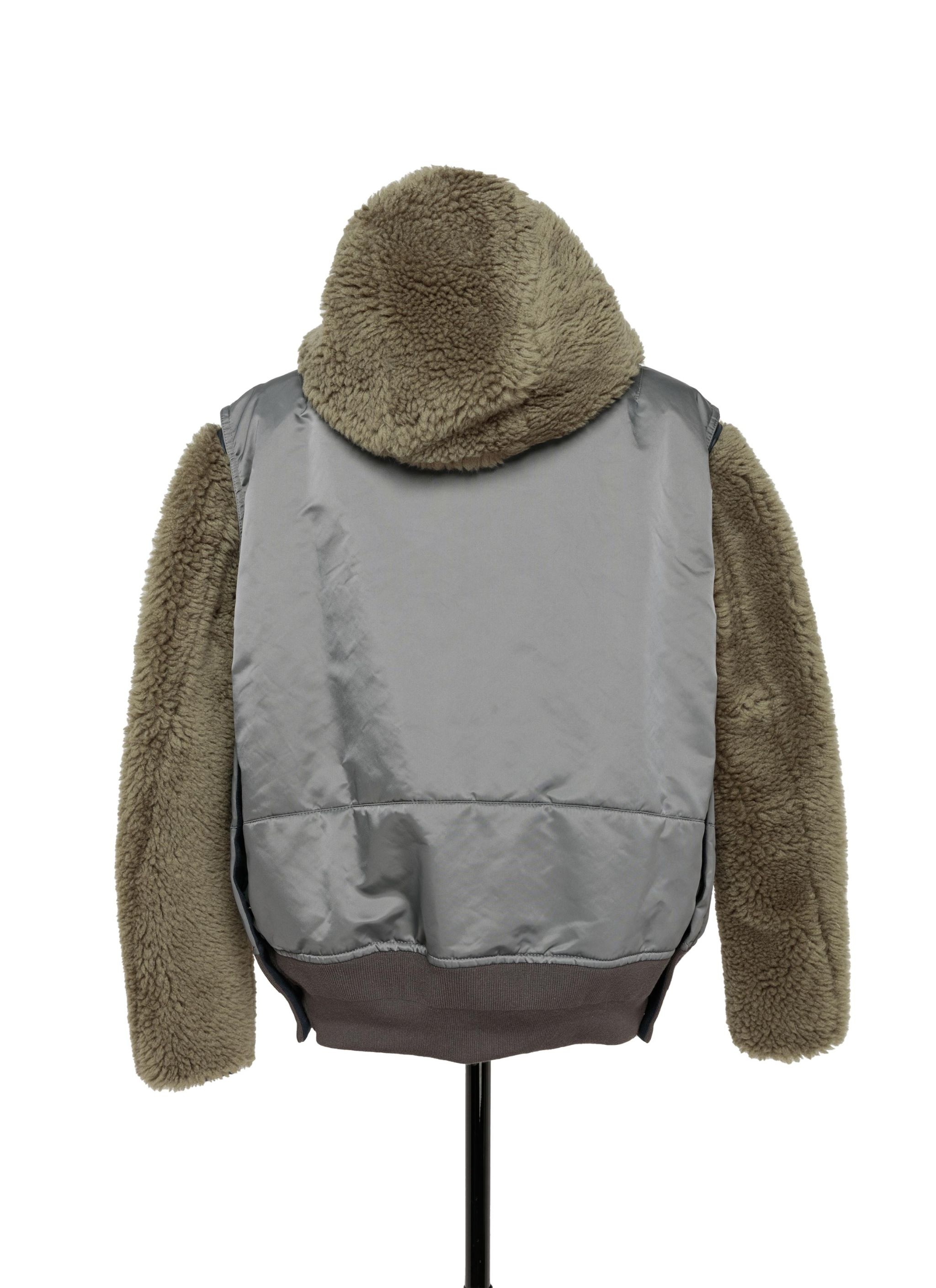 Faux Shearling x Nylon Twill Blouson - 5