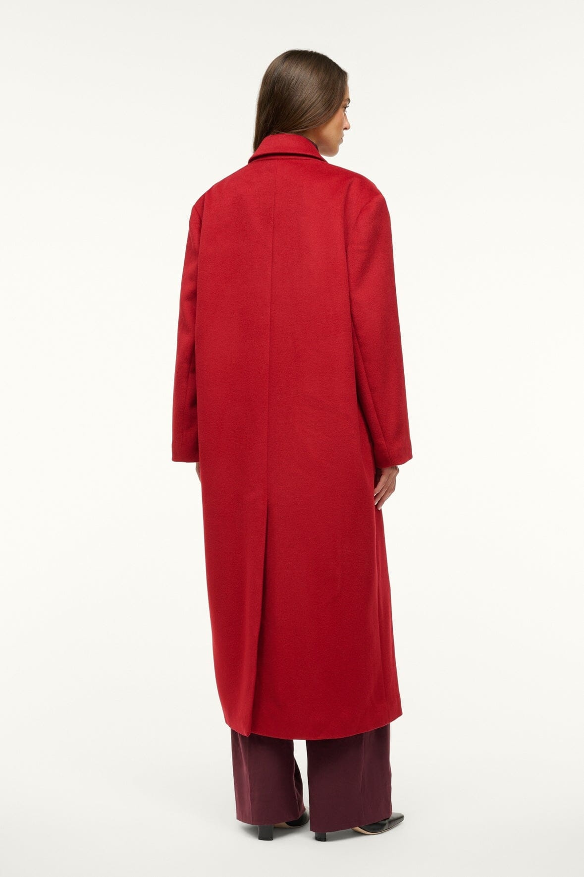 STAUD SERGE COAT ROUGE - 5