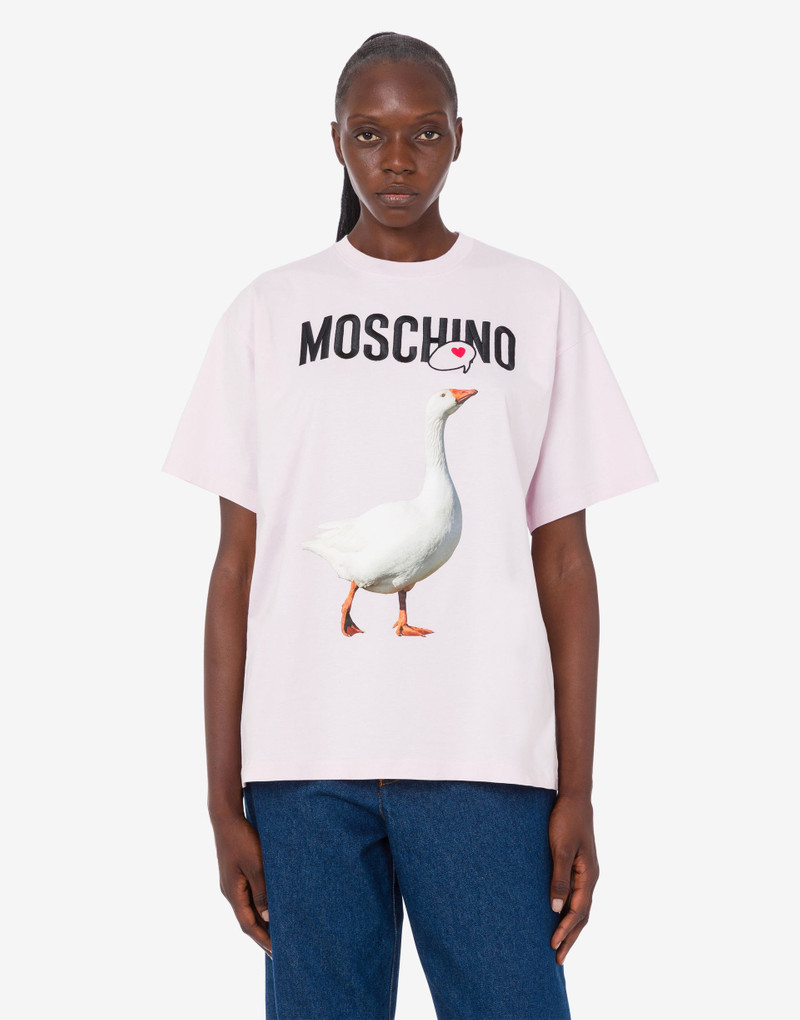 Moschino GOOSE ORGANIC COTTON JERSEY T-SHIRT outlook