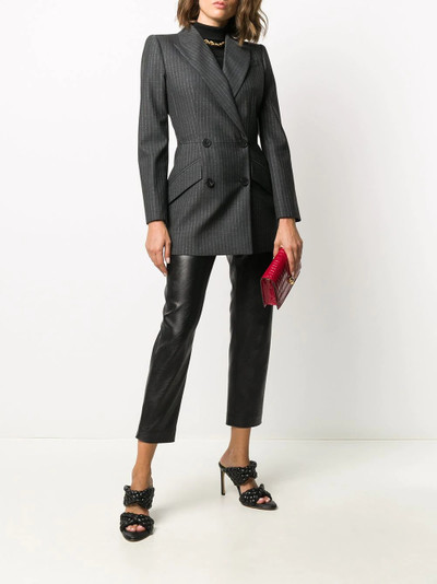 Alexander McQueen pinstripe double-breasted blazer outlook