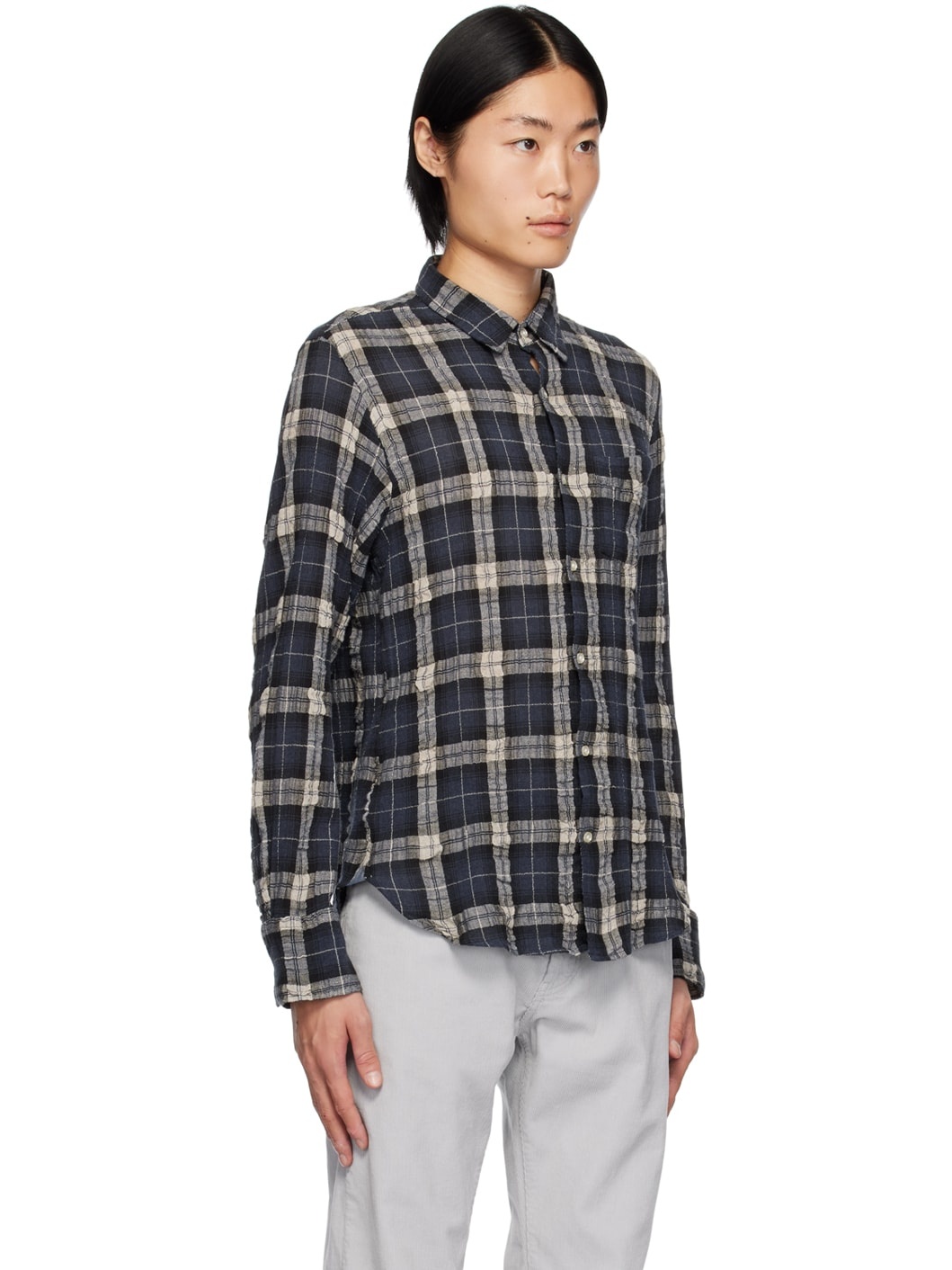 Navy & White Benoit Shirt - 2