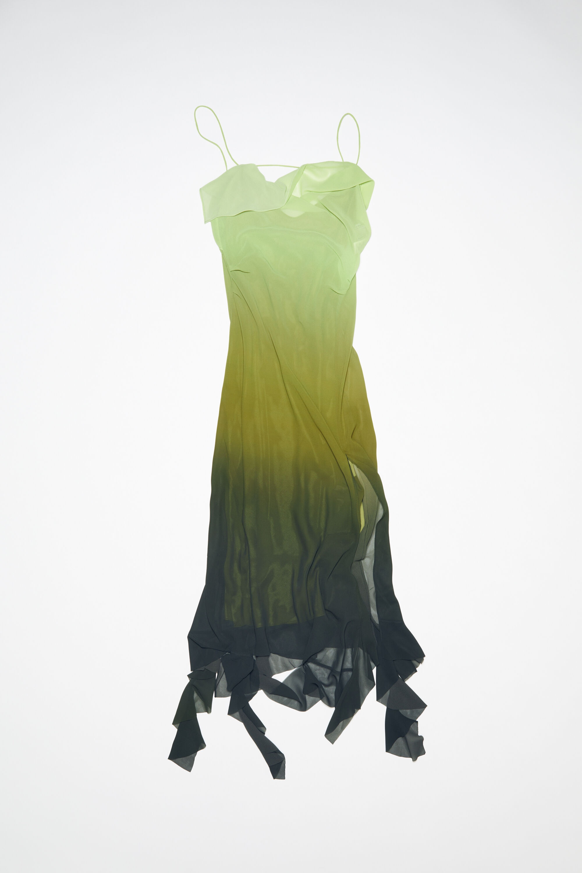 Ruffle strap dress - Green - 1
