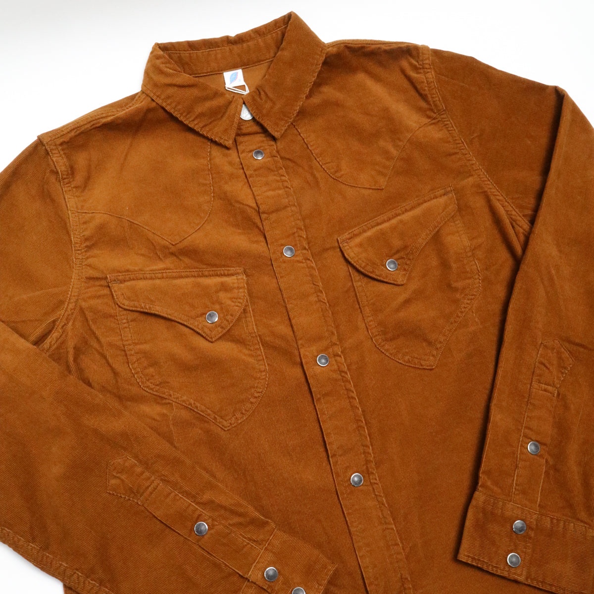 2230 Corduroy Curved Pocket Shirt Camel - 2