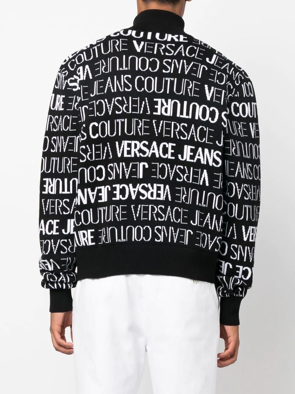 all-over logo-print zipped sweatshirt - 4