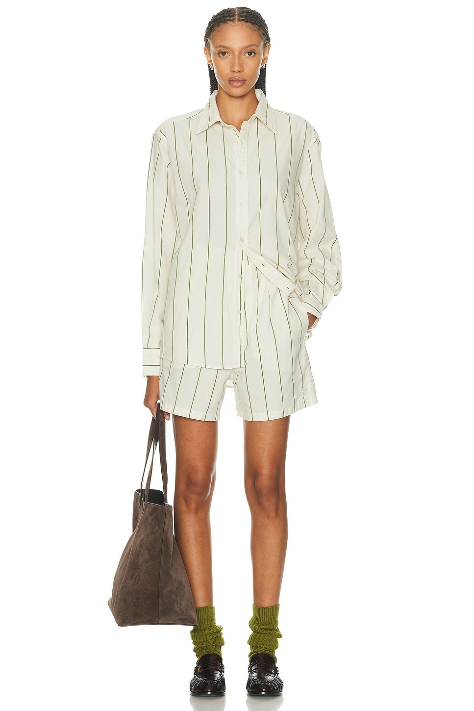Celery Stripe Long Sleeve Shirt - 4
