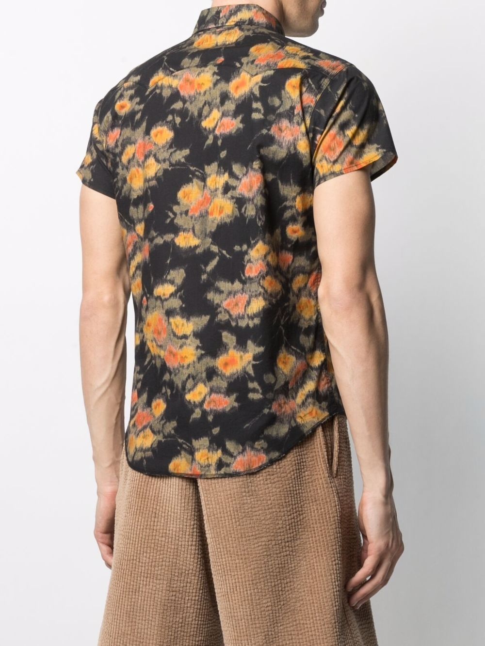 floral-print short-sleeve shirt - 4