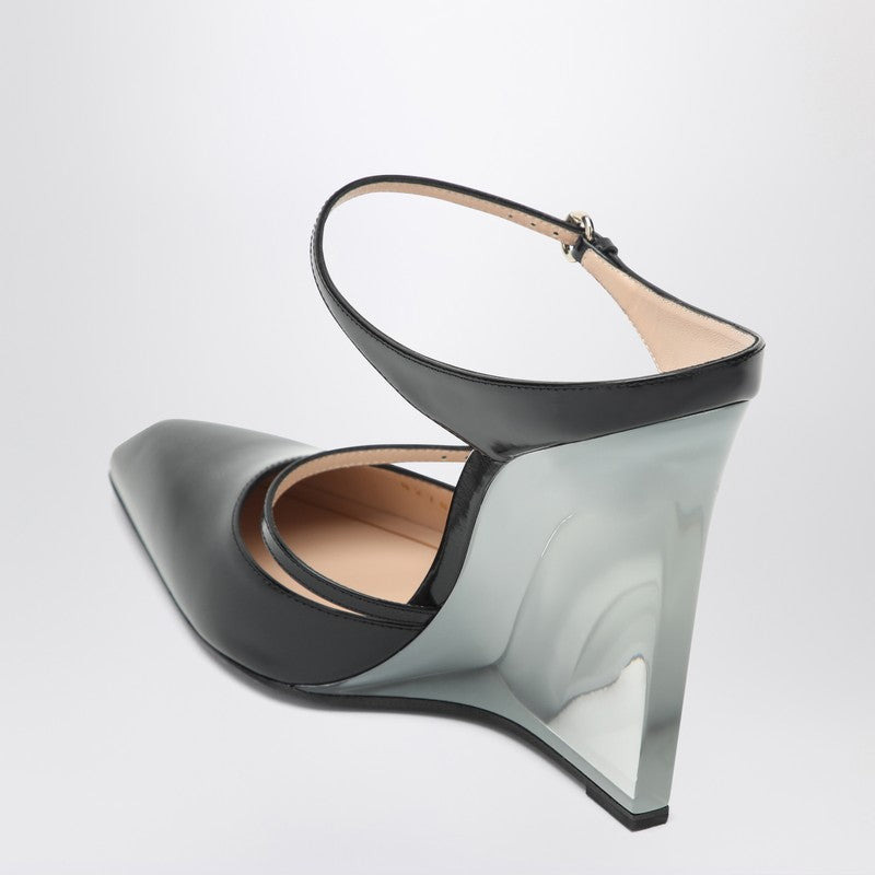 Gucci Black Sabots With Transparent Wedge Women - 2