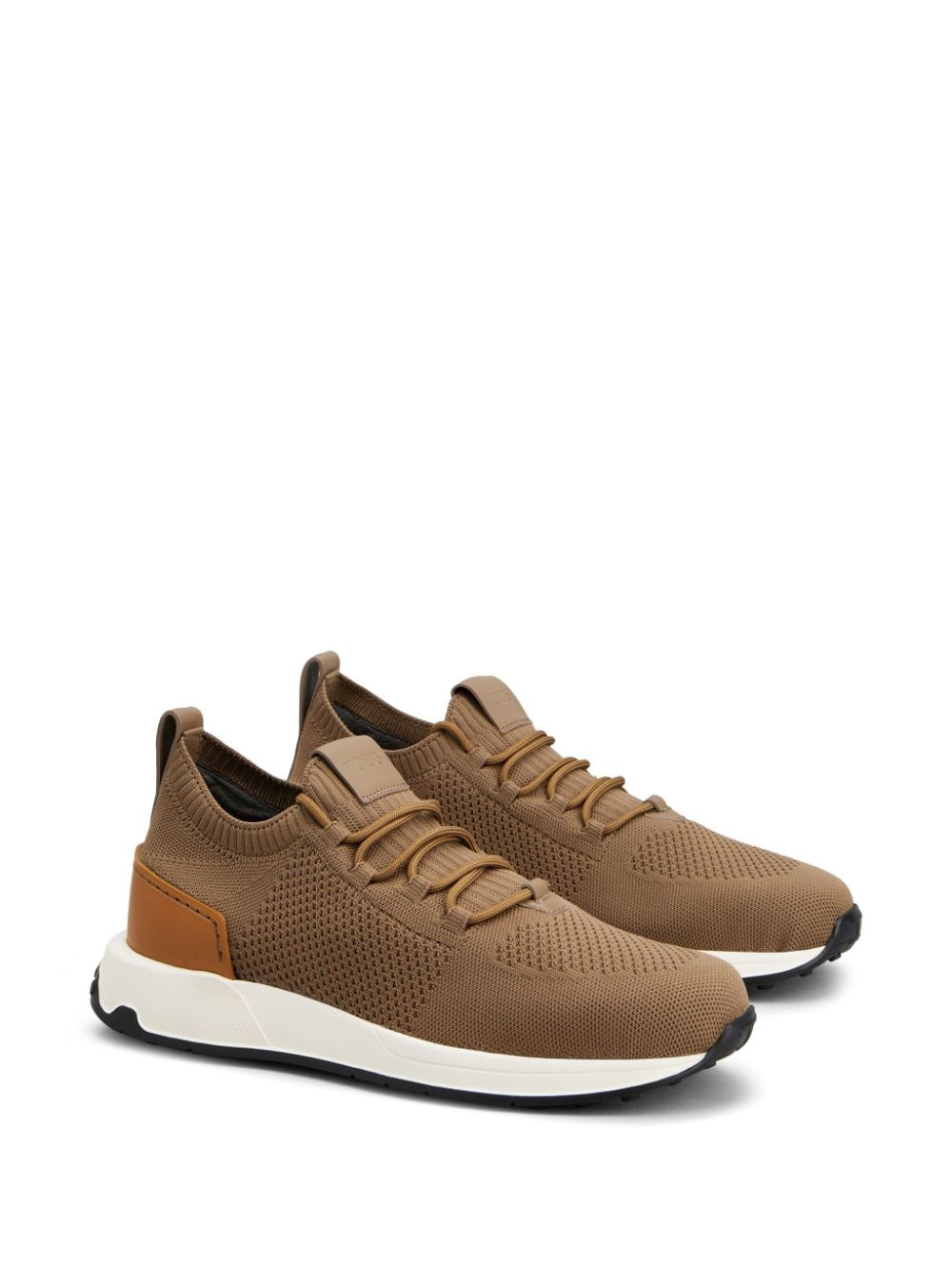 logo-appliquÃ© knitted sneakers - 2