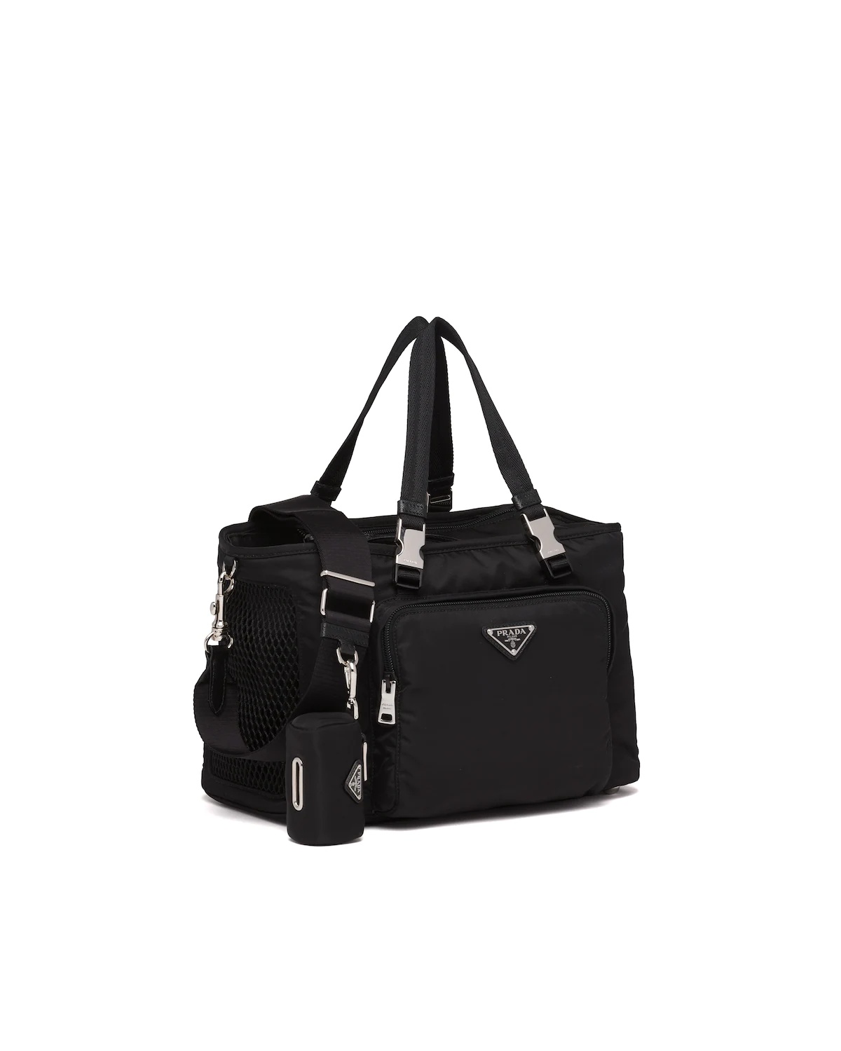 Re-Nylon and Saffiano leather pet bag - 2