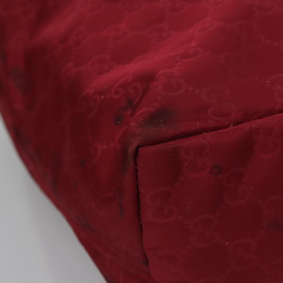 GUCCI GG Canvas Tote Bag Nylon Red - 16