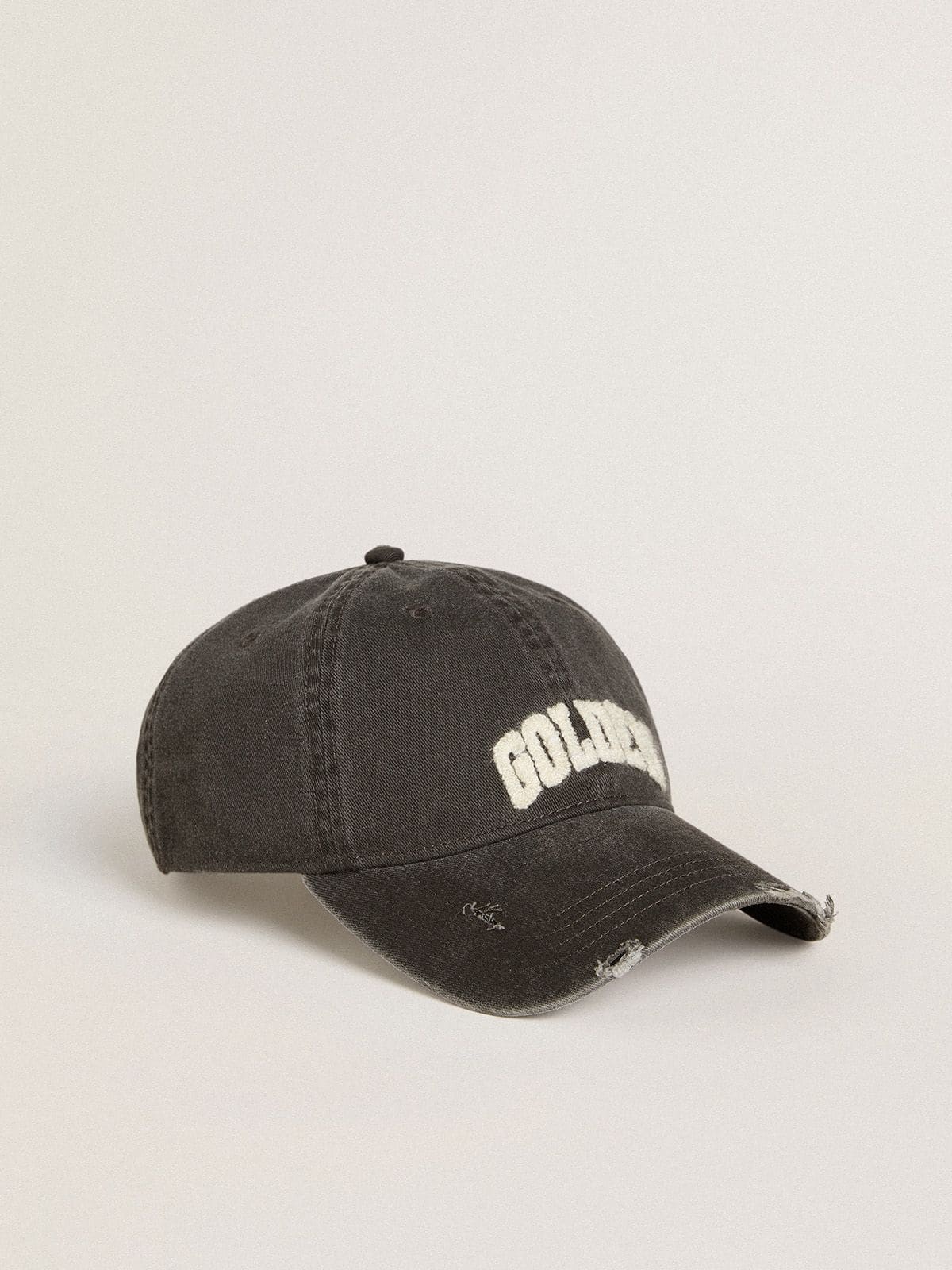 Gray cotton baseball cap with a lived-in finish - 2