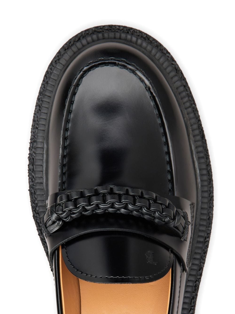 almond-toe leather loafers - 5