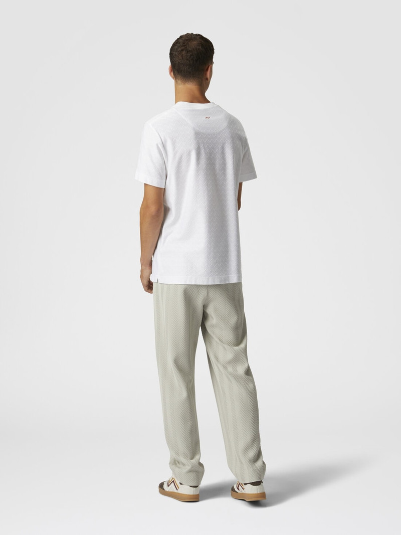 클래식 면 고 viscose zigzag 바지 3