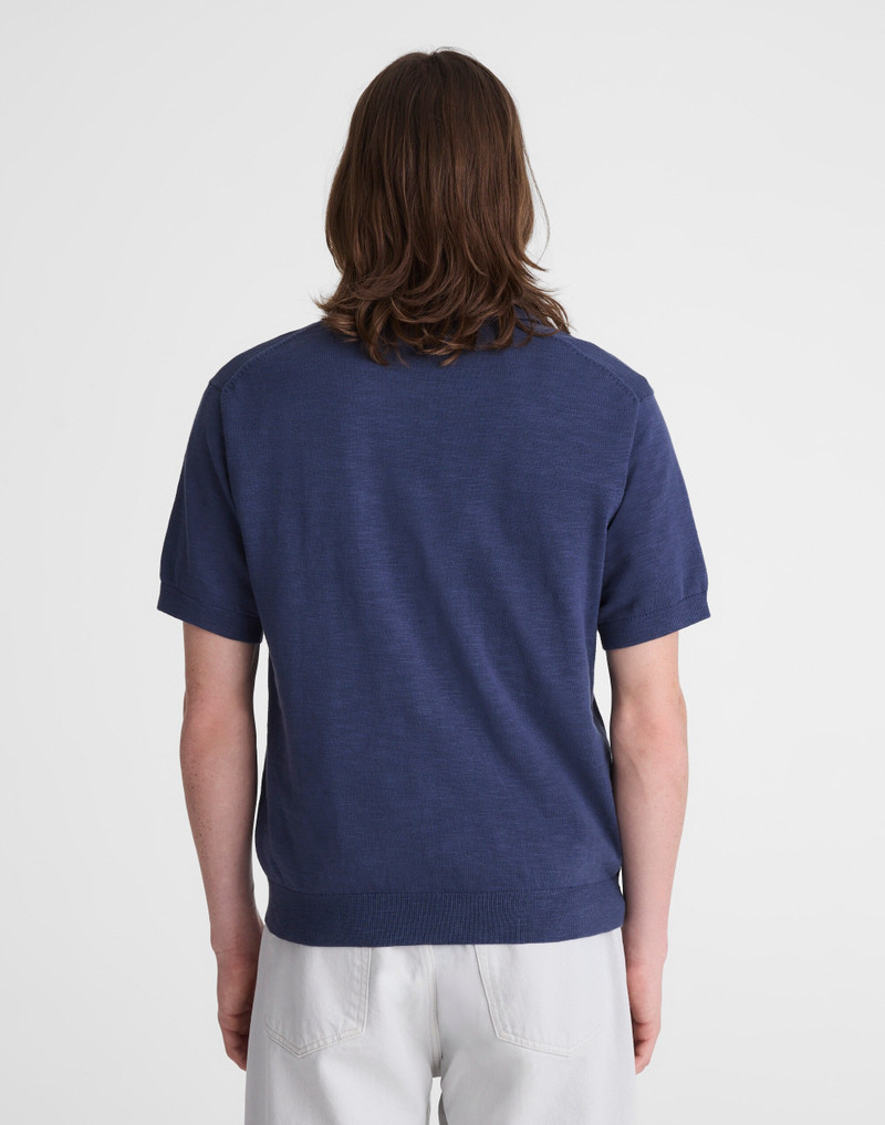 Madewell Johnny-Collar Sweater Polo in Slub Knit Cotton outlook