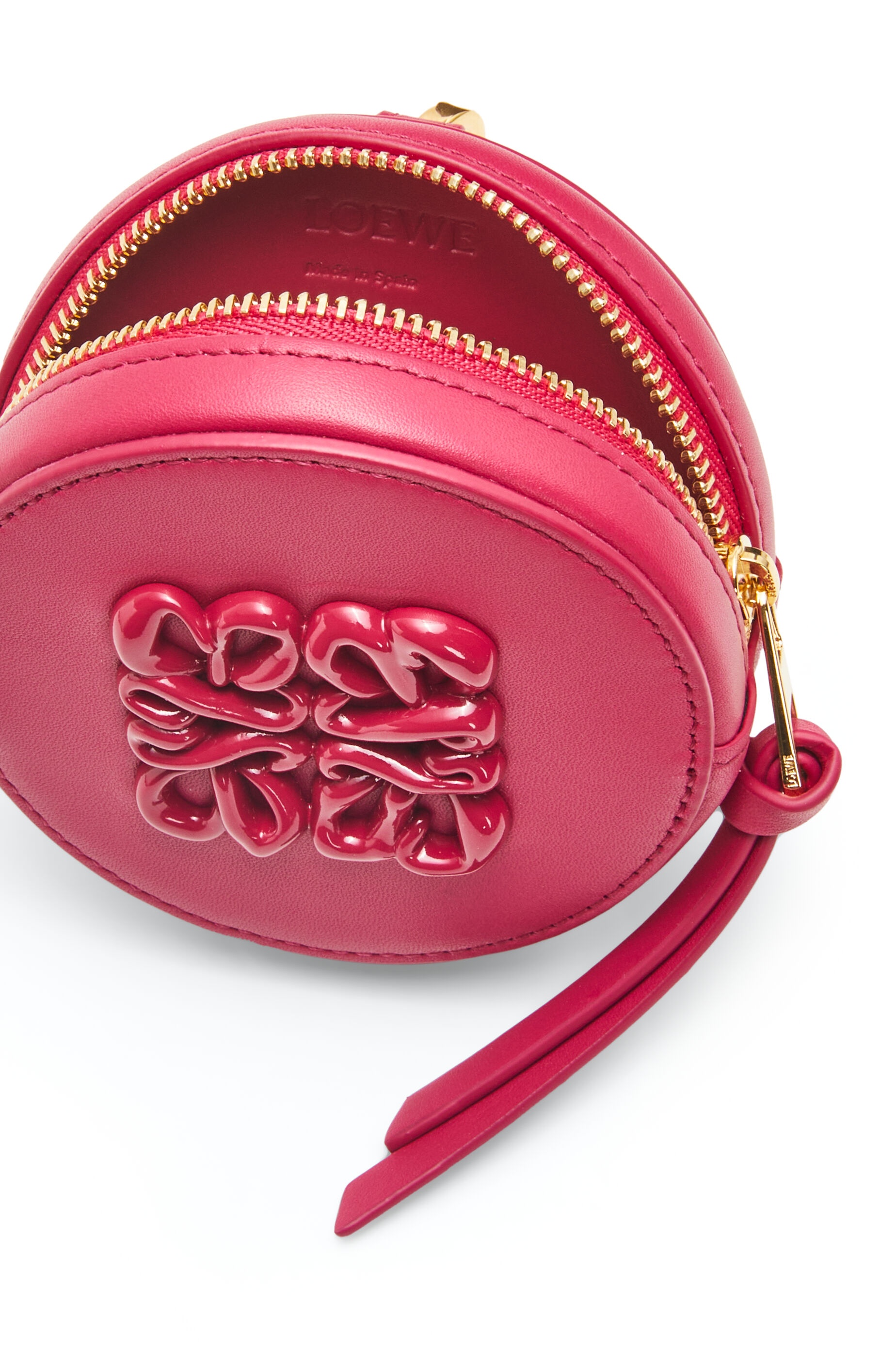 Inflated Anagram cookie  charm in silk calfskin - 3