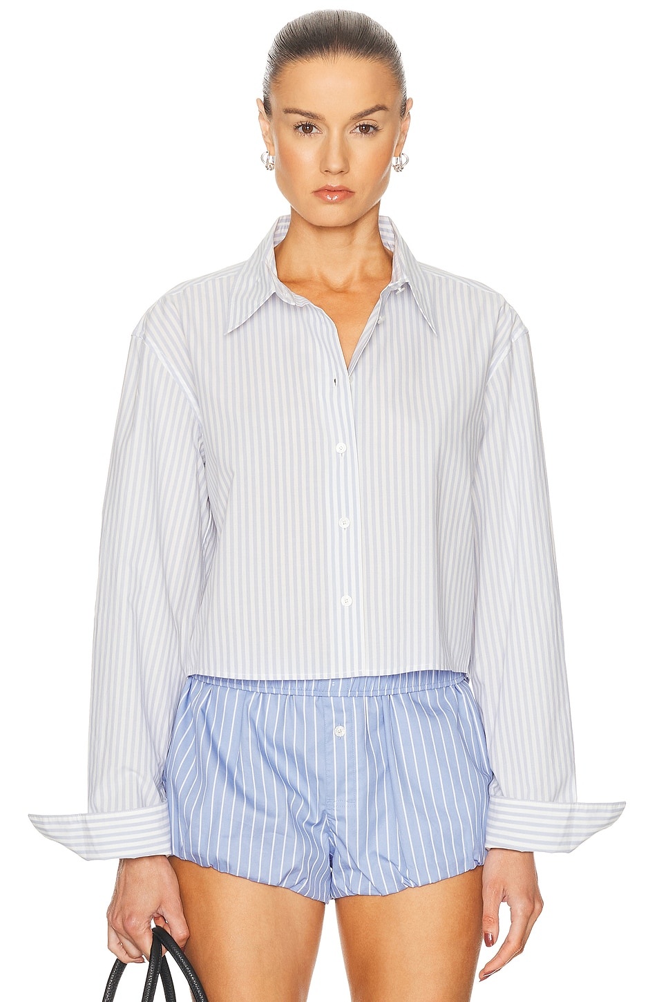 Crop Button Up Top - 2