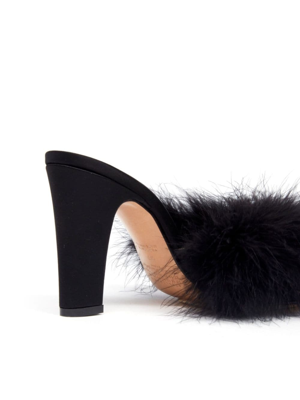90mm feather-embellished mules - 4