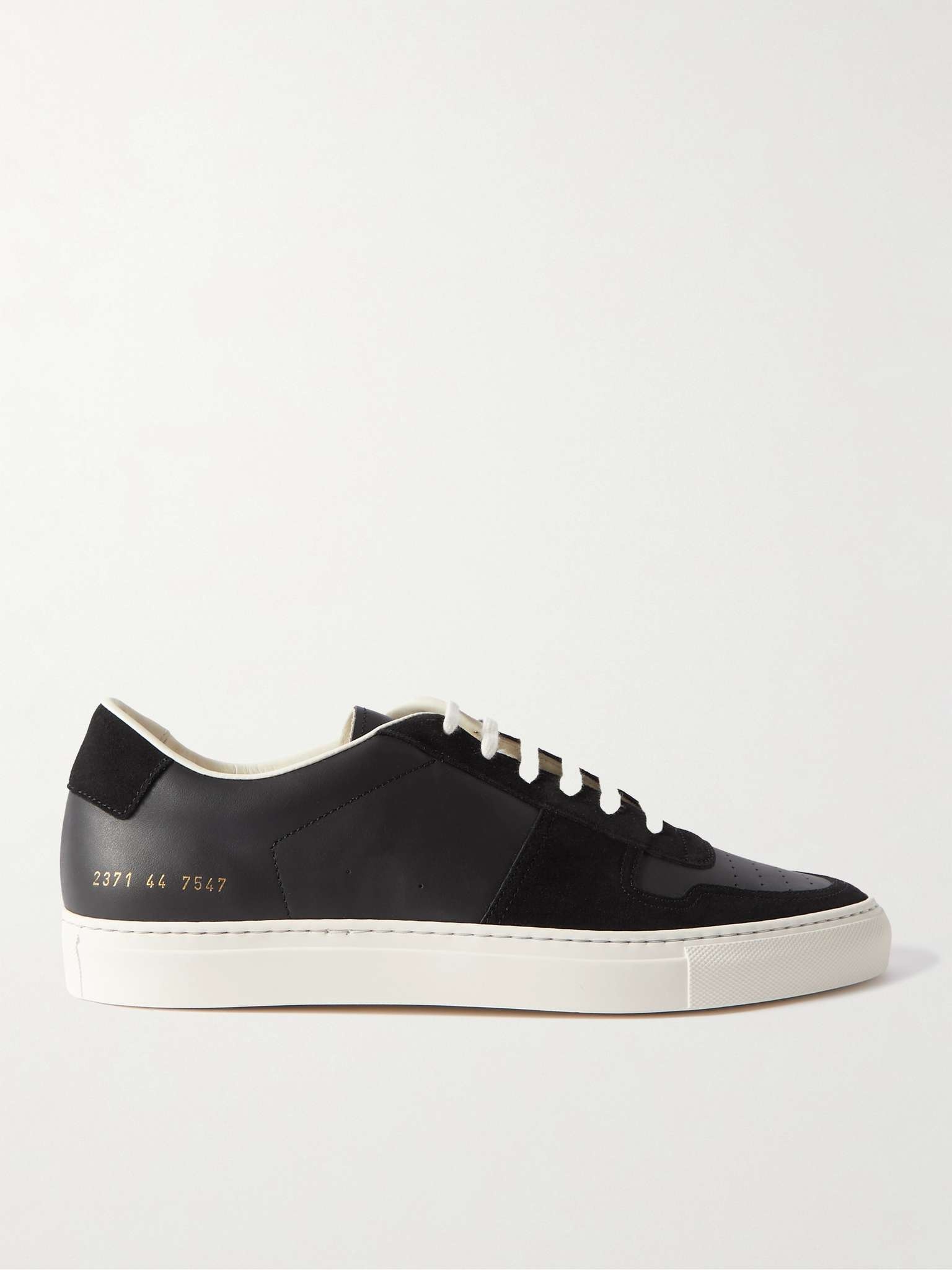 Bball Suede-Trimmed Leather Sneakers - 1