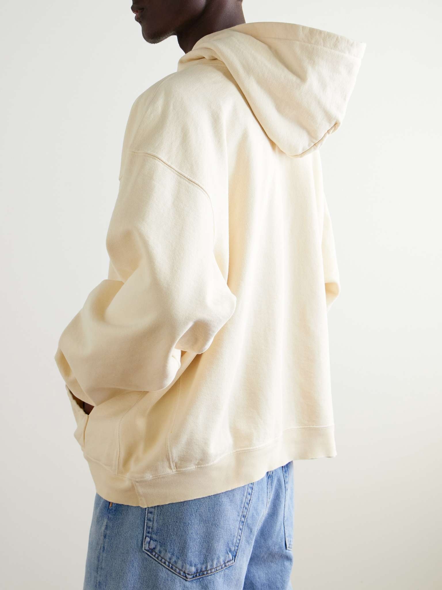 Oversized Logo-Print Cotton-Jersey Hoodie - 3