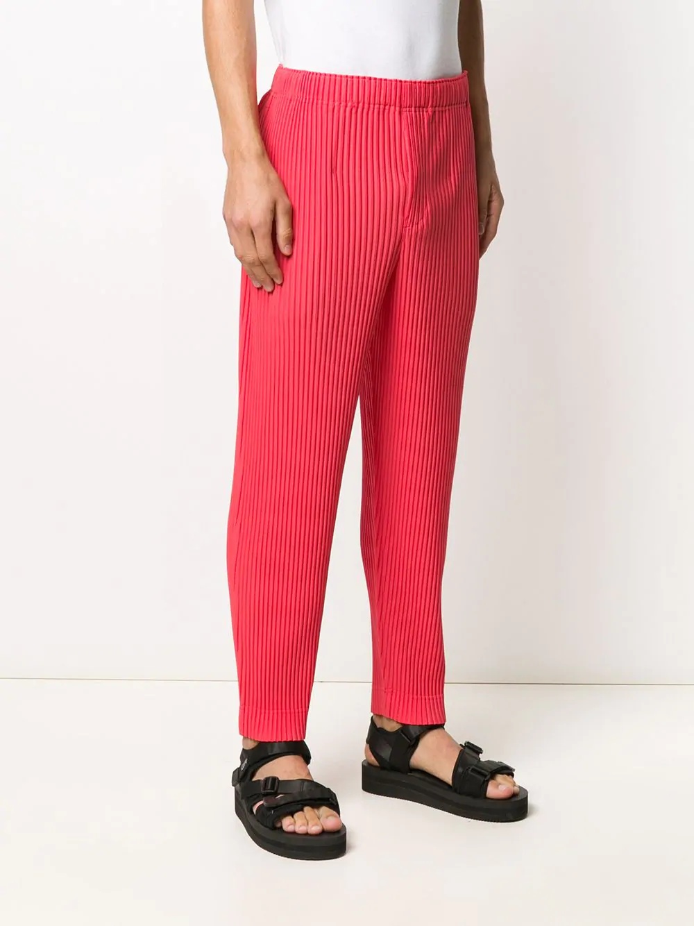 plissé slip-on trousers  - 3