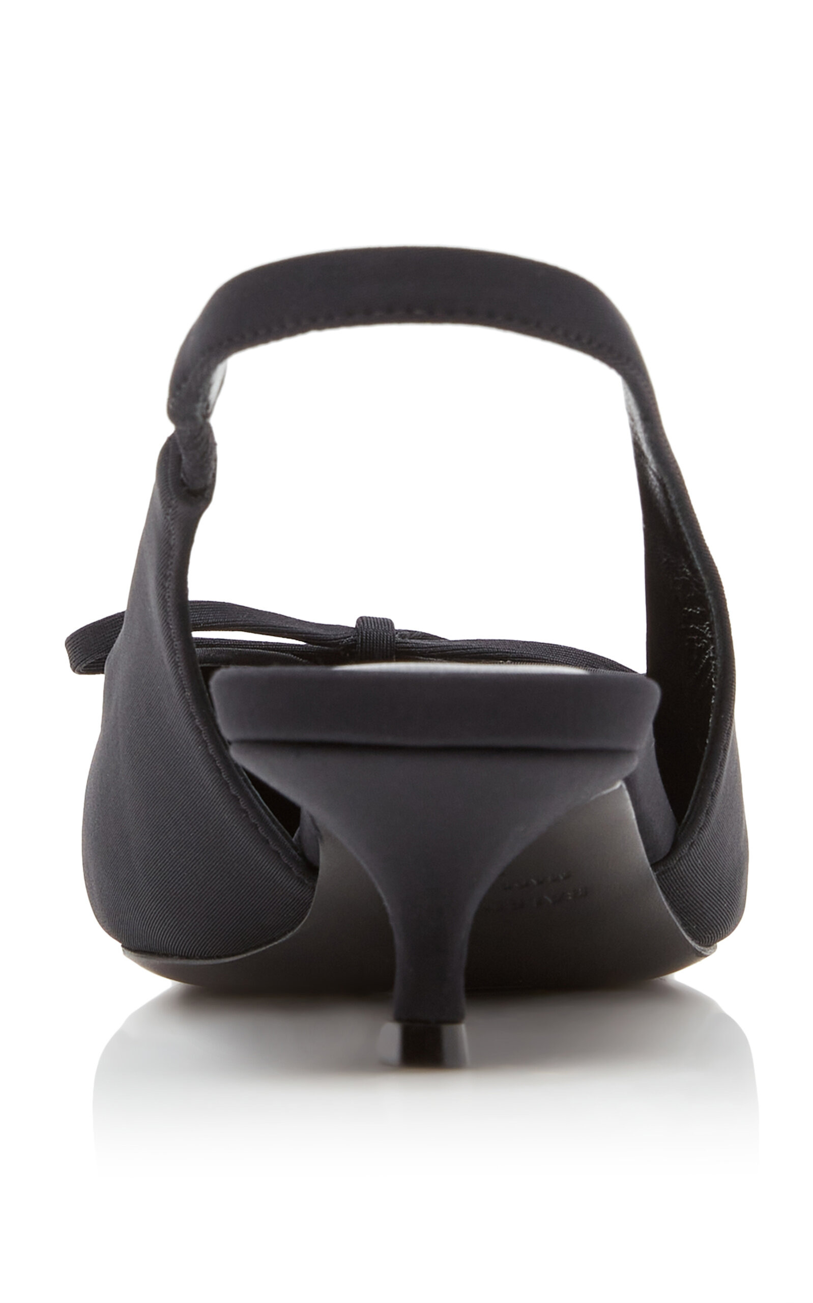 Knife Bow-Detailed Slingback Pumps black - 4