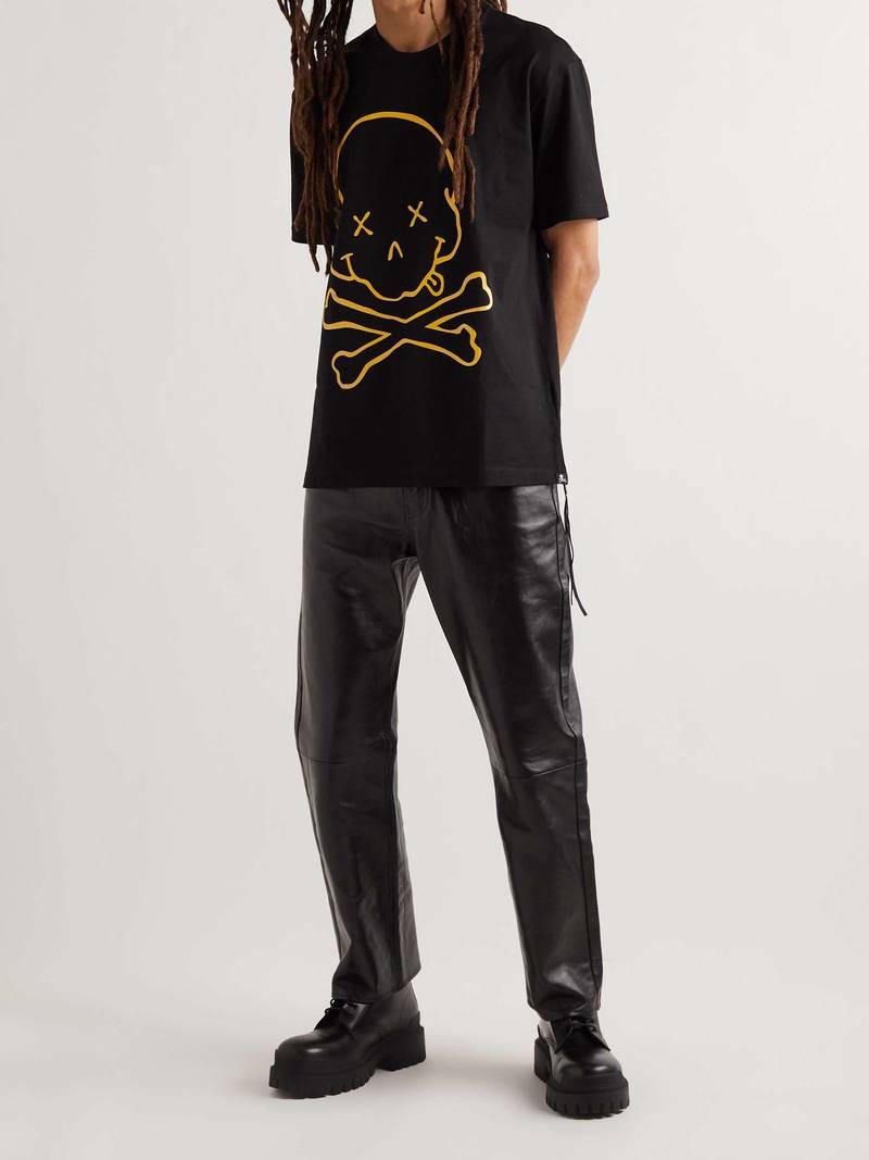 MASTERMIND WORLD Glittered Logo-Print Cotton-Jersey T-Shirt outlook