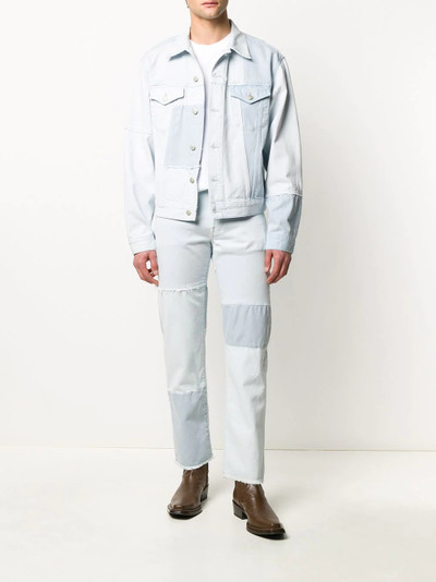 Acne Studios Recrafted patchwork denim jacket outlook