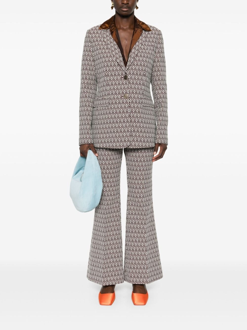 jacquard trousers - 2