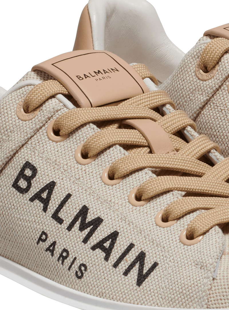 Balmain logo print canvas B-Court sneakers 5