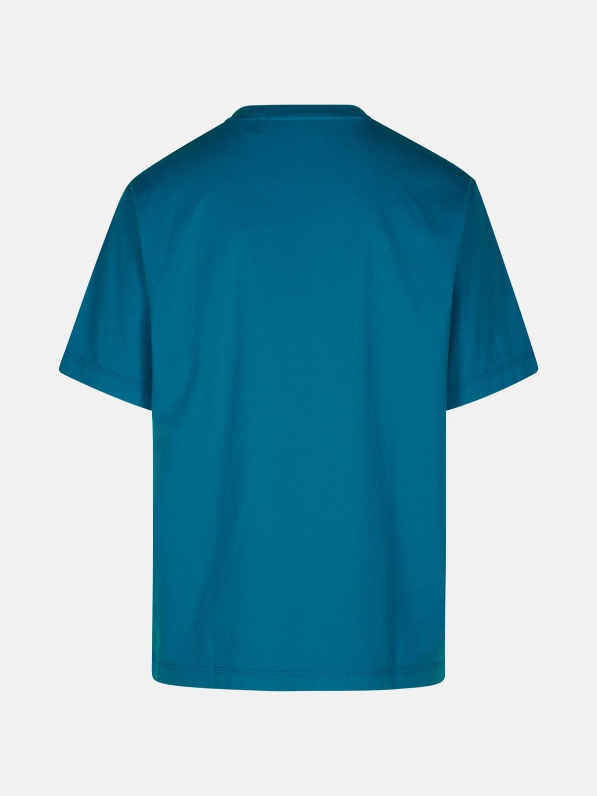 Burberry TURQUOISE COTTON T SHIRT lungolivigno REVERSIBLE