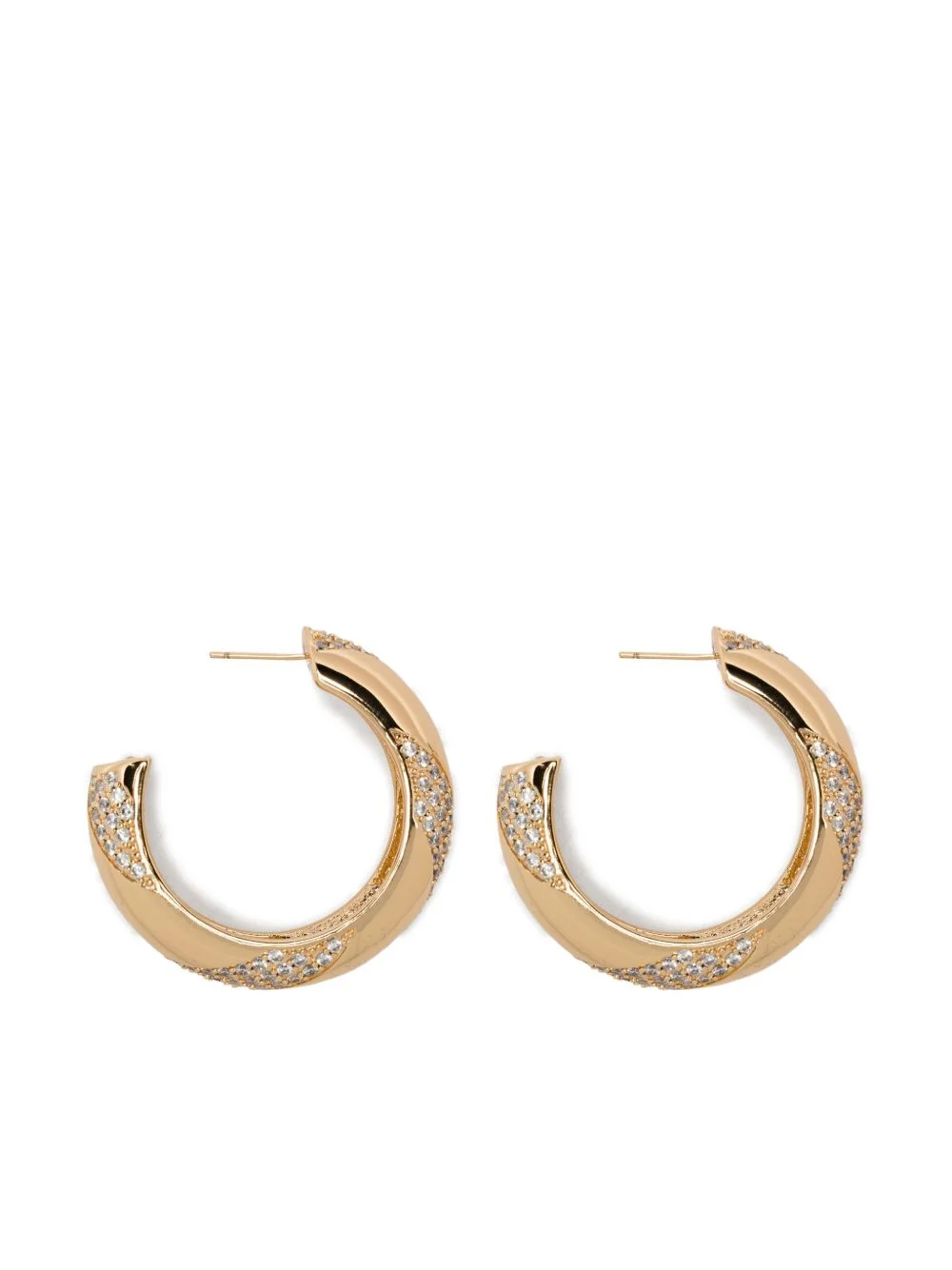 twisted pave earrings - 1