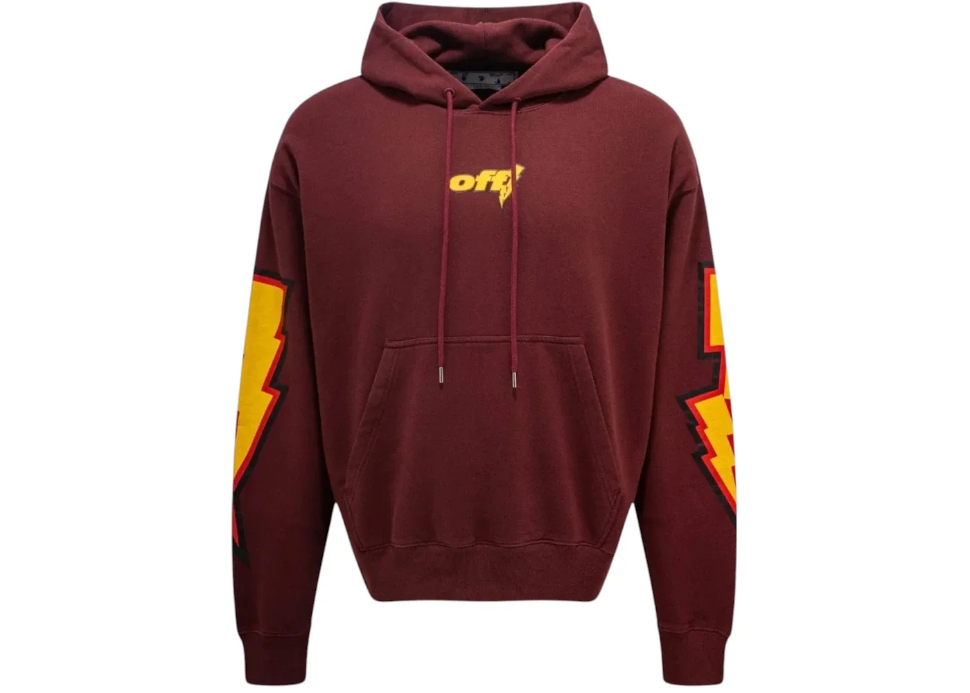 OFF-WHITE Thunder Stable Skate Fit Hoodie Red - 1