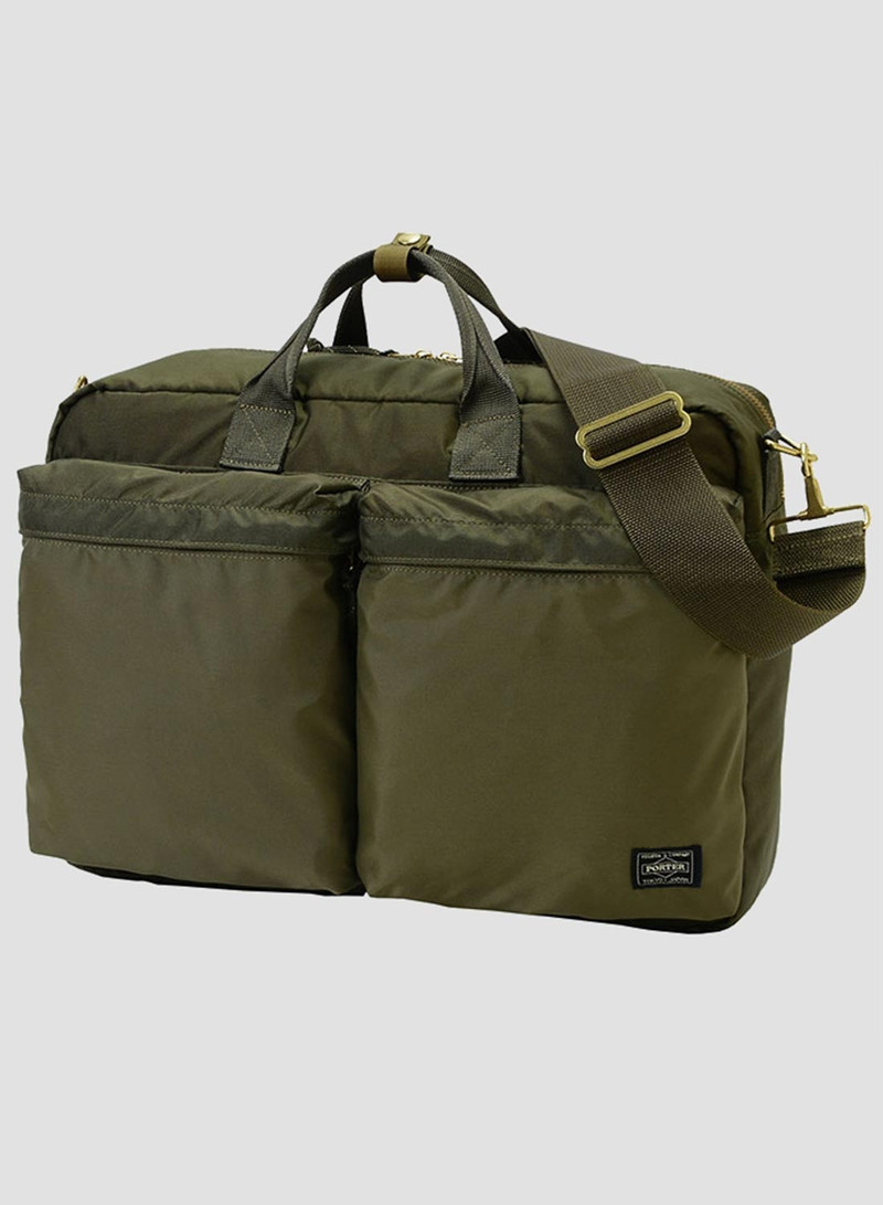 Porter-Yoshida & Co Force 3Way Briefcase in Olive Drab 1