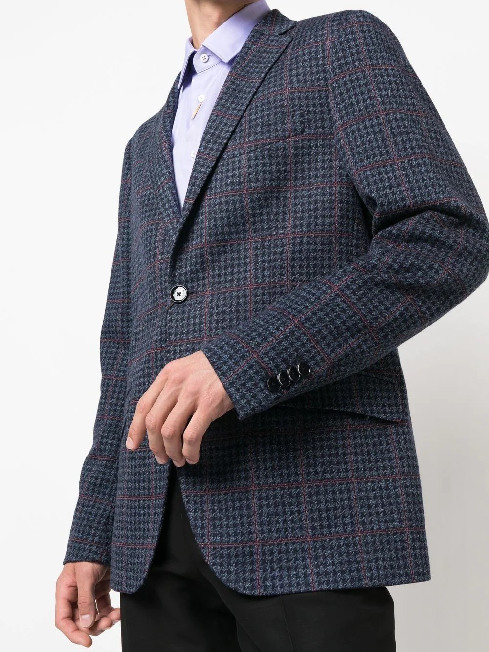 tailored check jacket - 5