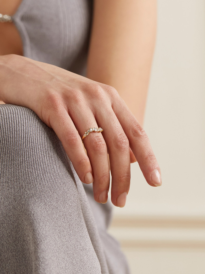 ILEANA MAKRI Wave 18-karat White Gold Diamond Ring outlook