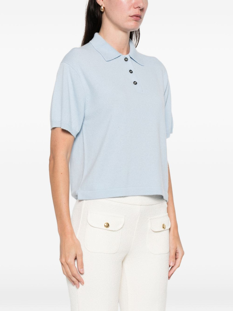 cashmere buttoned polo top 3