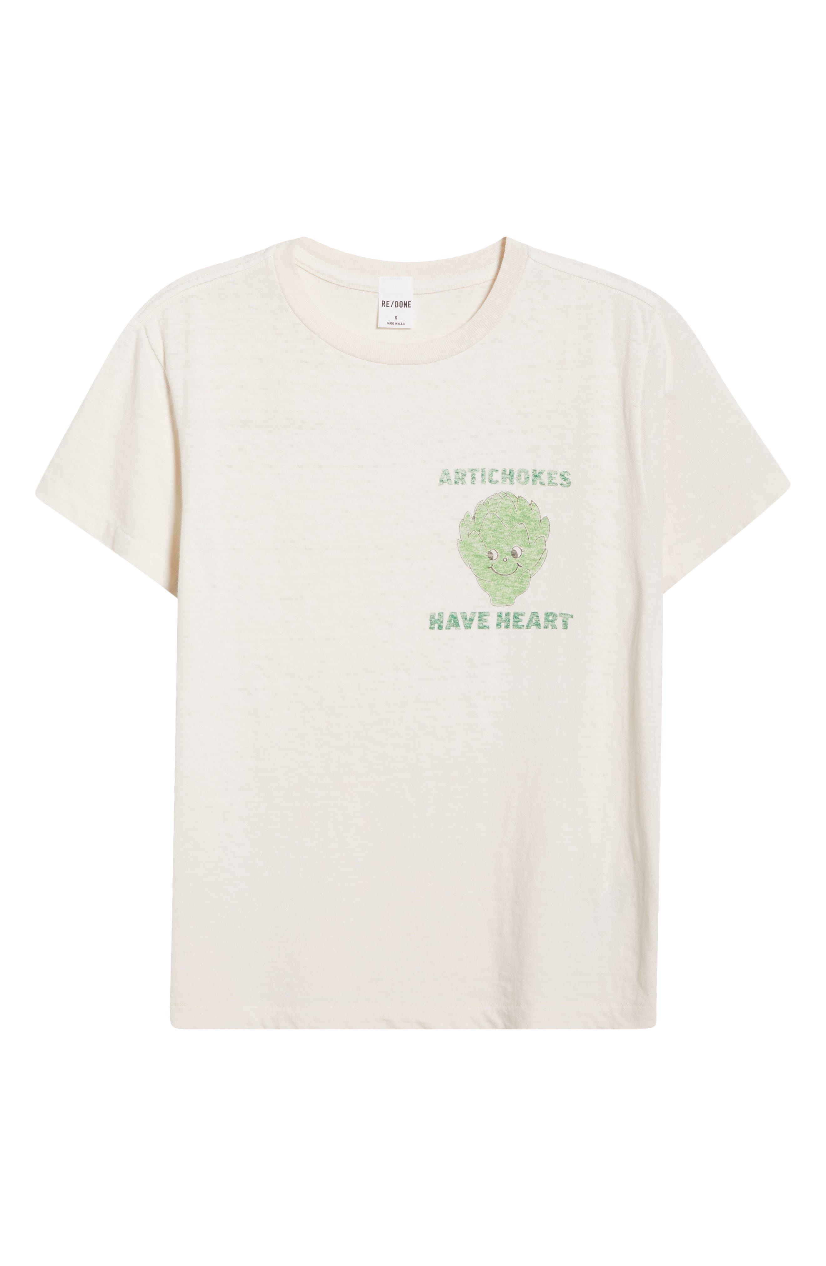 Re/Done Artichoke Cotton Graphic T-Shirt in Vintage White at Nordstrom - 5