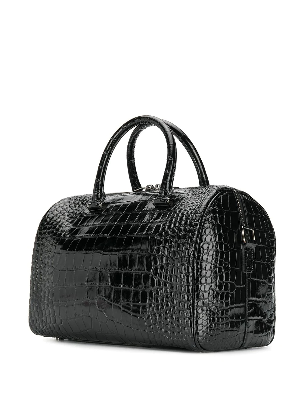 crocodile embossed duffle bag - 3