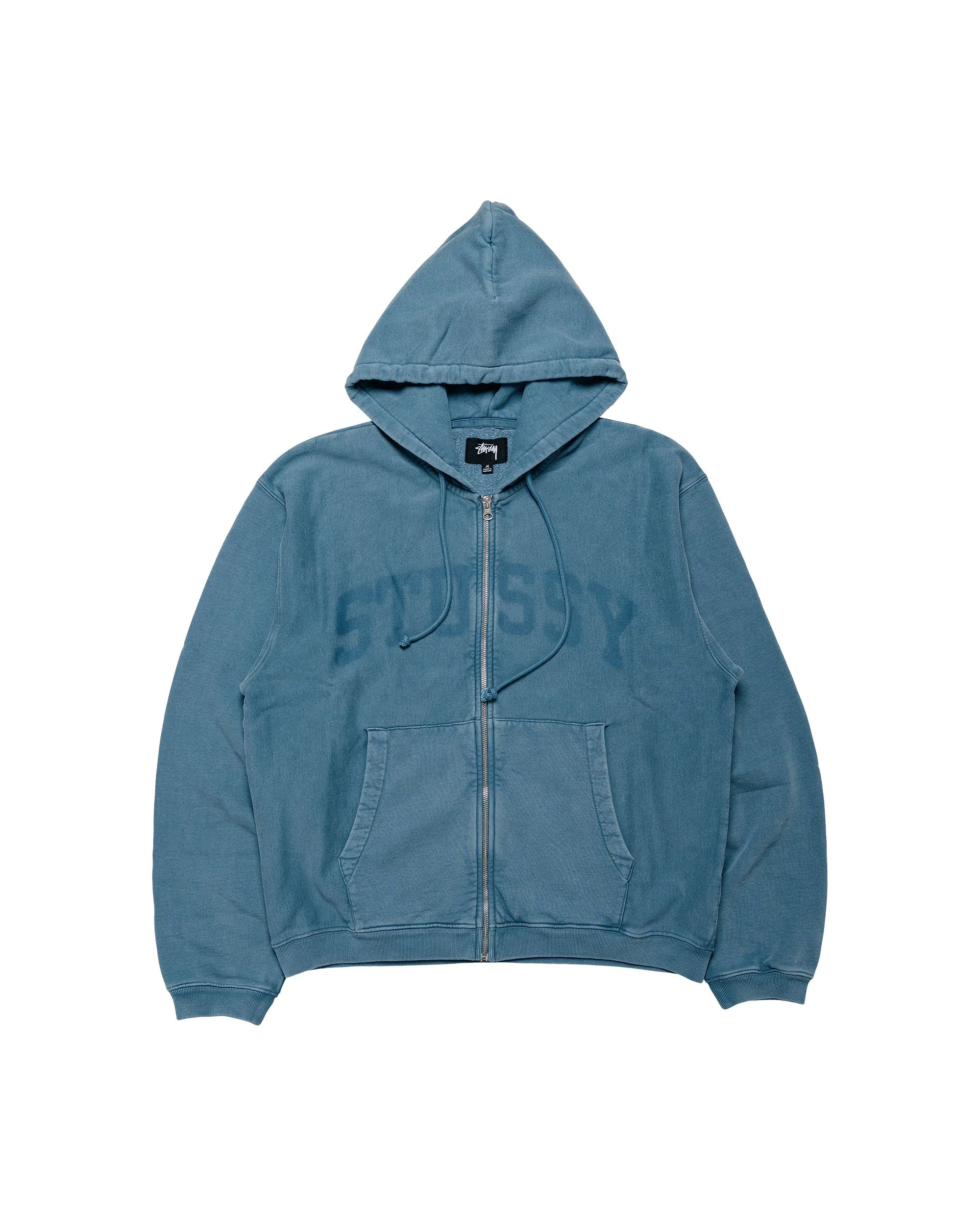 Stüssy Faded Graphic Zip Hood Washed Navy - 1